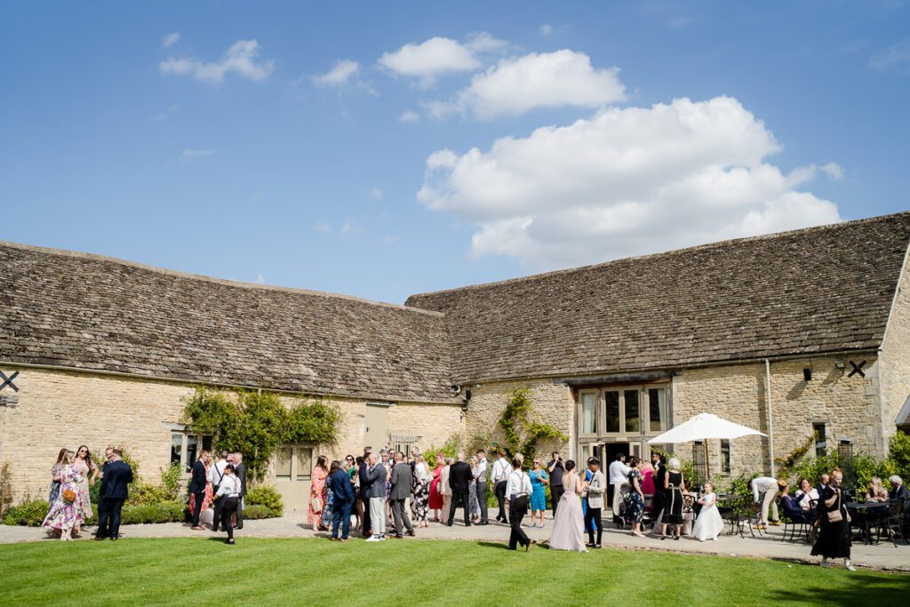 a drinks reception at Caswell House